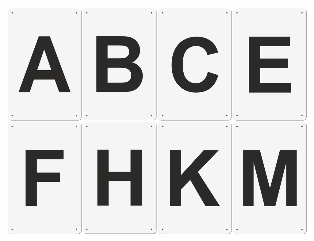 8 Bahnpunkte | Reitplatz Buchstaben für Dressurviereck – Ansicht 8BP 20x30