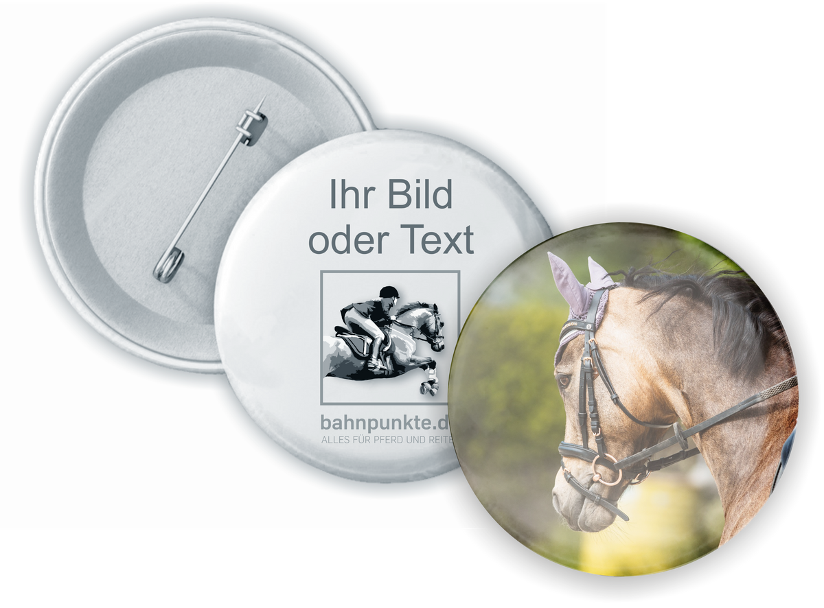 Ansteckbutton mit Wunschmotiv | 25 x 25 mm vollflächig bedruckt