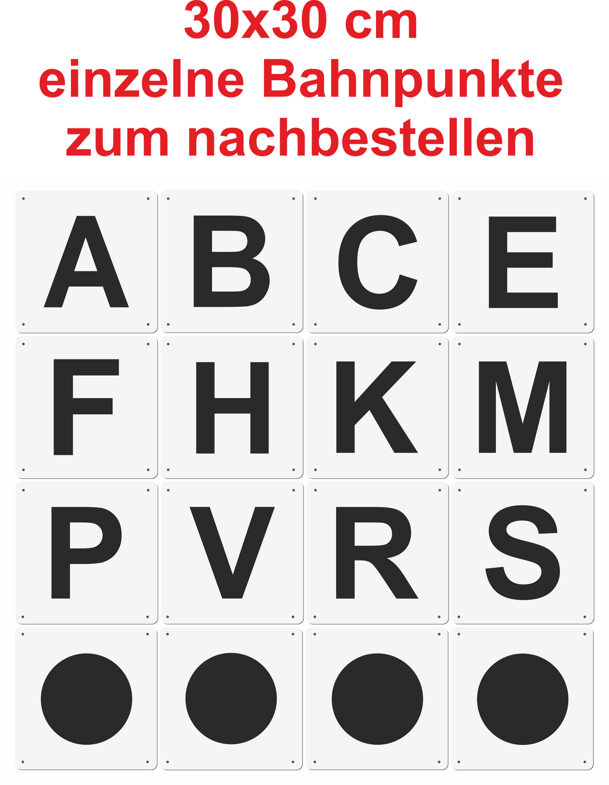 Bahnpunkte einzeln | für Dressurviereck | 30 x 30 cm