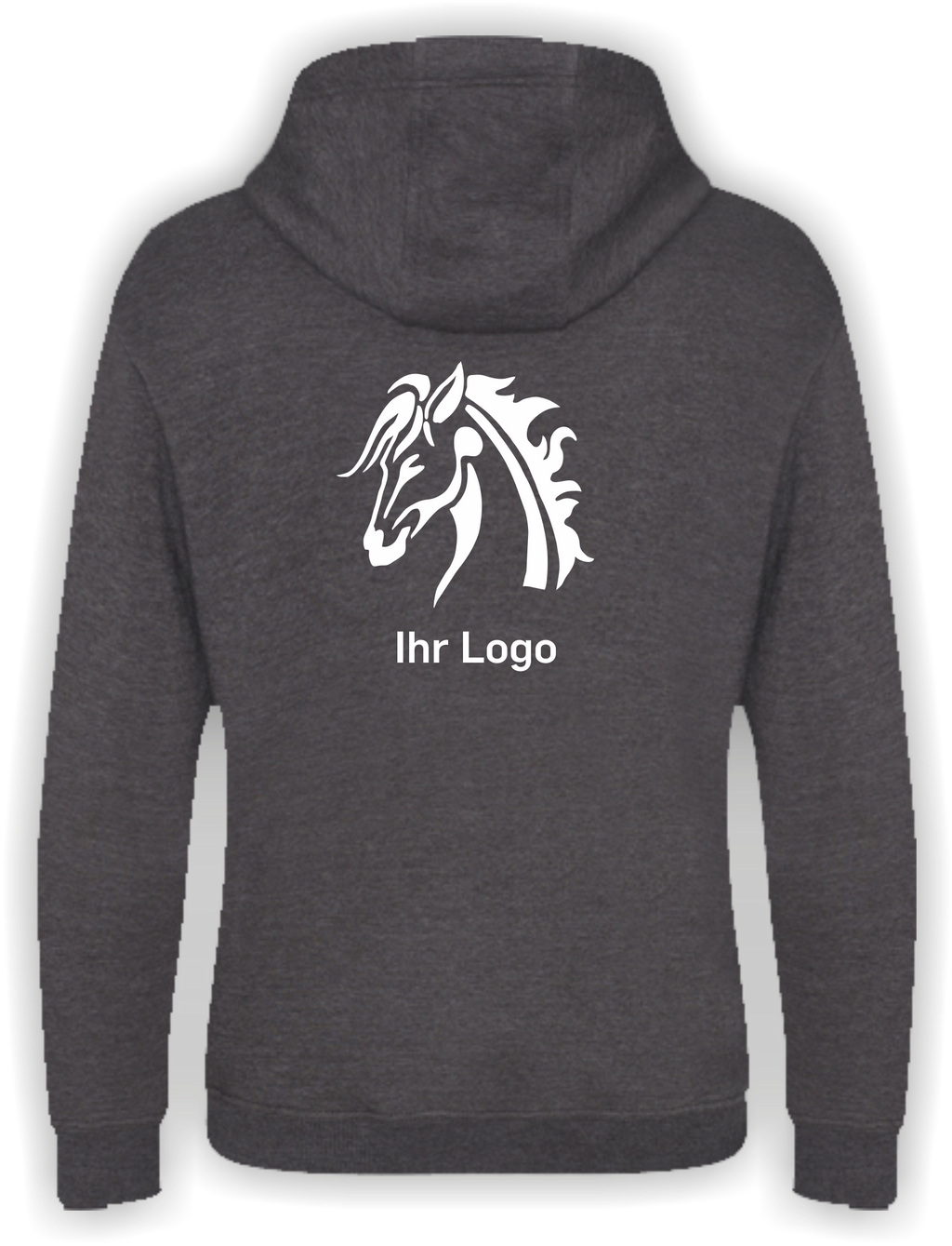 Graduate Heavyweight Hoodie mit Ihrem Motiv bedruckt – Ansicht Hoodie hinten groß