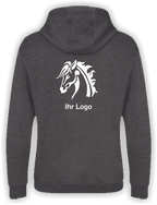 Graduate Heavyweight Hoodie mit Ihrem Motiv bedruckt – Ansicht Hoodie hinten groß