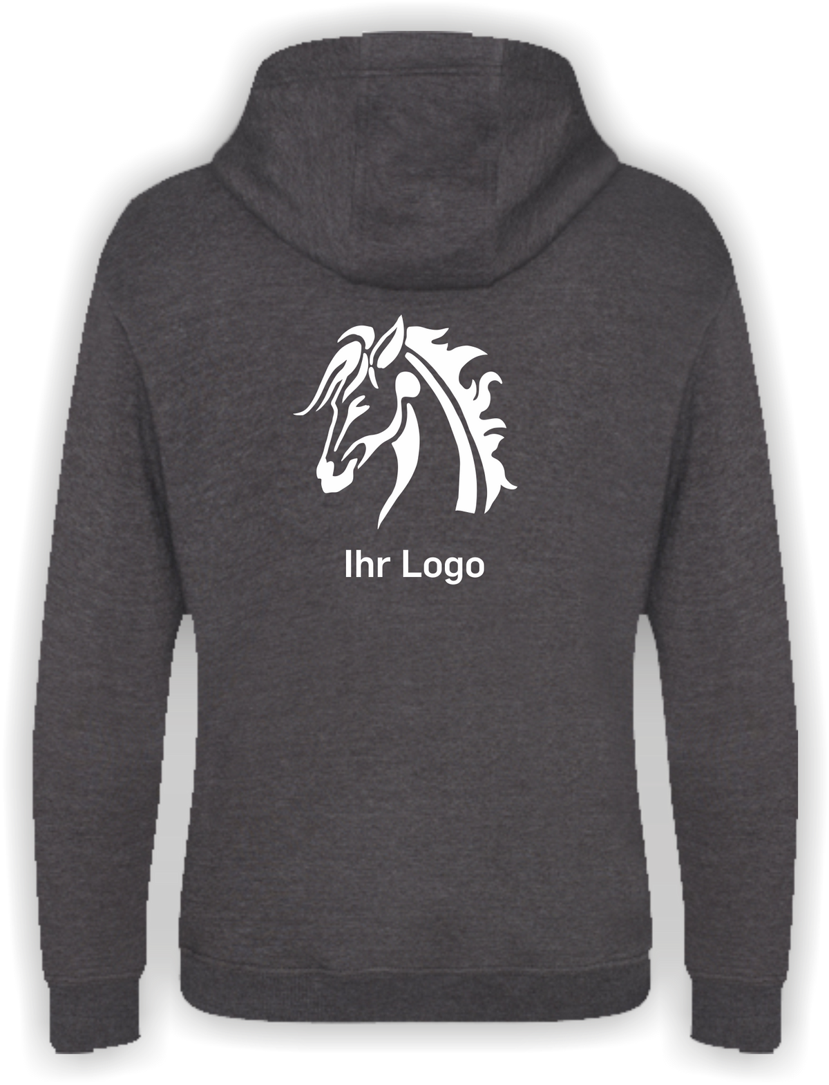 Graduate Heavyweight Hoodie mit Ihrem Motiv bedruckt – Ansicht Hoodie hinten groß