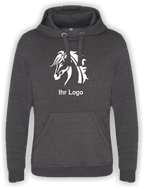 Graduate Heavyweight Hoodie mit Ihrem Motiv bedruckt – Ansicht Hoodie  vorn groß