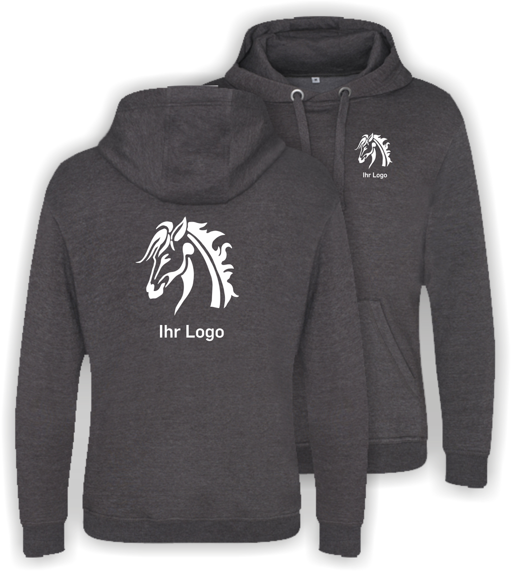 Graduate Heavyweight Hoodie mit Ihrem Motiv bedruckt – Ansicht Hoodie vorn und hinten