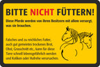 Hinweisschild »BITTE NICHT FÜTTERN!« – Ansicht Bitte-nicht-fuettern 1 302x202mm Gelb