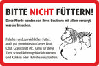 Hinweisschild »BITTE NICHT FÜTTERN!« – Ansicht Bitte-nicht-fuettern 1 302x202mm Rot