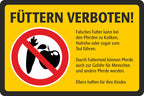 Hinweisschild »FÜTTERN VERBOTEN!«