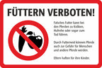 Hinweisschild »FÜTTERN VERBOTEN!« – Ansicht Fuettern-verboten 302x202mm Rot