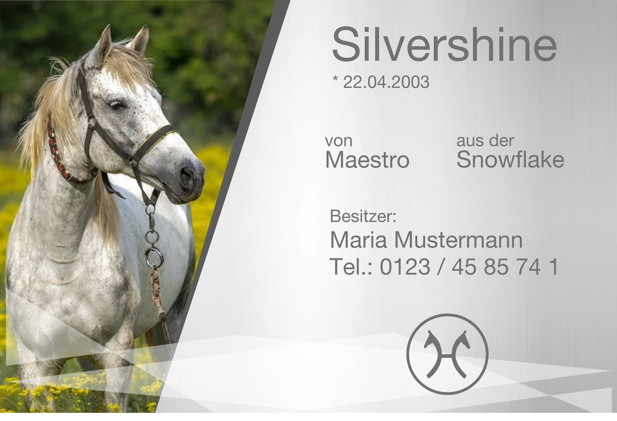 Individuelles Boxenschild mit Foto – Design 2