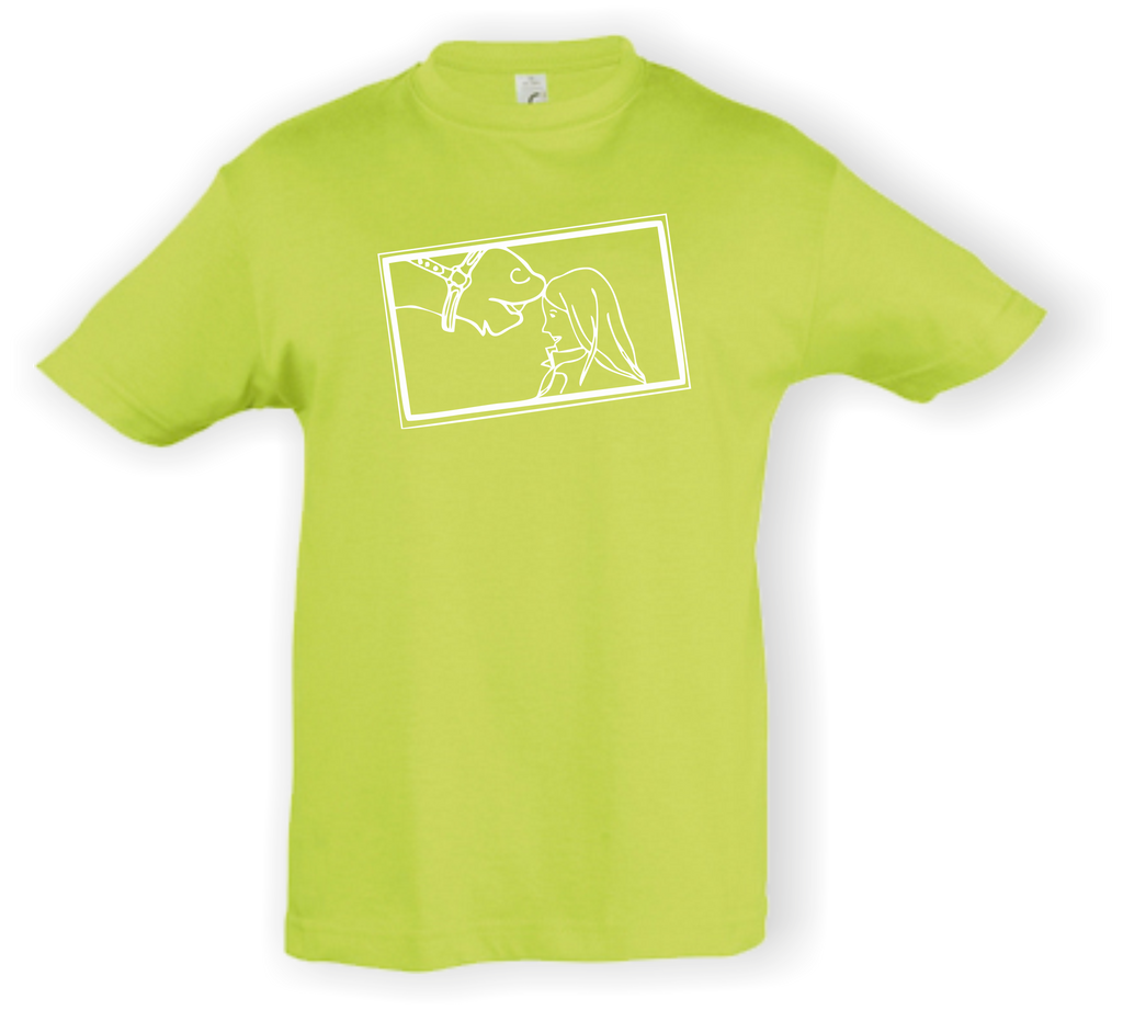 Kinder T-Shirt - mit Pferdemotiv - Design 1 – Ansicht Design 1 applegreen W