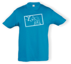 Kinder T-Shirt - mit Pferdemotiv - Design 1 – Ansicht Design 1 Aqua W