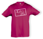 Kinder T-Shirt - mit Pferdemotiv - Design 1 – Ansicht Design 1 fuchsia W