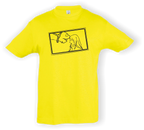 Kinder T-Shirt - mit Pferdemotiv - Design 1 – Ansicht Design 1 lemon S