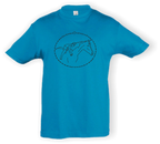 Kinder T-Shirt - mit Pferdemotiv - Design 2 – Ansicht Design 2 Aqua S