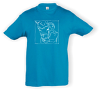 Kinder T-Shirt - mit Pferdemotiv - Design 3 – Ansicht Design 3 Aqua W
