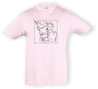 Kinder T-Shirt - mit Pferdemotiv - Design 3 – Ansicht Design 3 palepink S