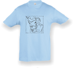 Kinder T-Shirt - mit Pferdemotiv - Design 3 – Ansicht Design 3 skyblue S