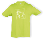 Kinder T-Shirt - mit Pferdemotiv - Design 4 – Ansicht Design 4 applegreen W