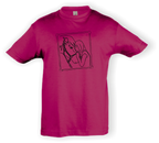 Kinder T-Shirt - mit Pferdemotiv - Design 4 – Ansicht Design 4 fuchsia S