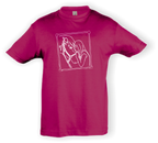 Kinder T-Shirt - mit Pferdemotiv - Design 4 – Ansicht Design 4 fuchsia W