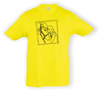 Kinder T-Shirt - mit Pferdemotiv - Design 4 – Ansicht Design 4 lemon S