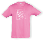 Kinder T-Shirt - mit Pferdemotiv - Design 4 – Ansicht Design 4 orchidpink W