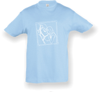 Kinder T-Shirt - mit Pferdemotiv - Design 4 – Ansicht Design 4 skyblue W