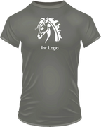 T-Shirts mit Ihrem Motiv bedruckt – Ansicht T shirt grau BrustGroß