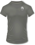 T-Shirts mit Ihrem Motiv bedruckt – Ansicht T shirt grau BrustKlein