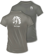 T-Shirts mit Ihrem Motiv bedruckt – Ansicht T shirt grau BrustUndRücken