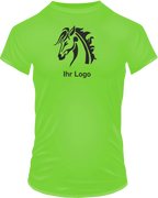 T-Shirts mit Ihrem Motiv bedruckt – Ansicht T shirt grün BrustGroß