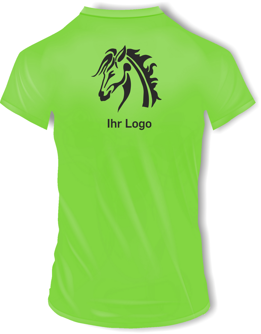 T-Shirts mit Ihrem Motiv bedruckt – Ansicht T shirt grün Rücken