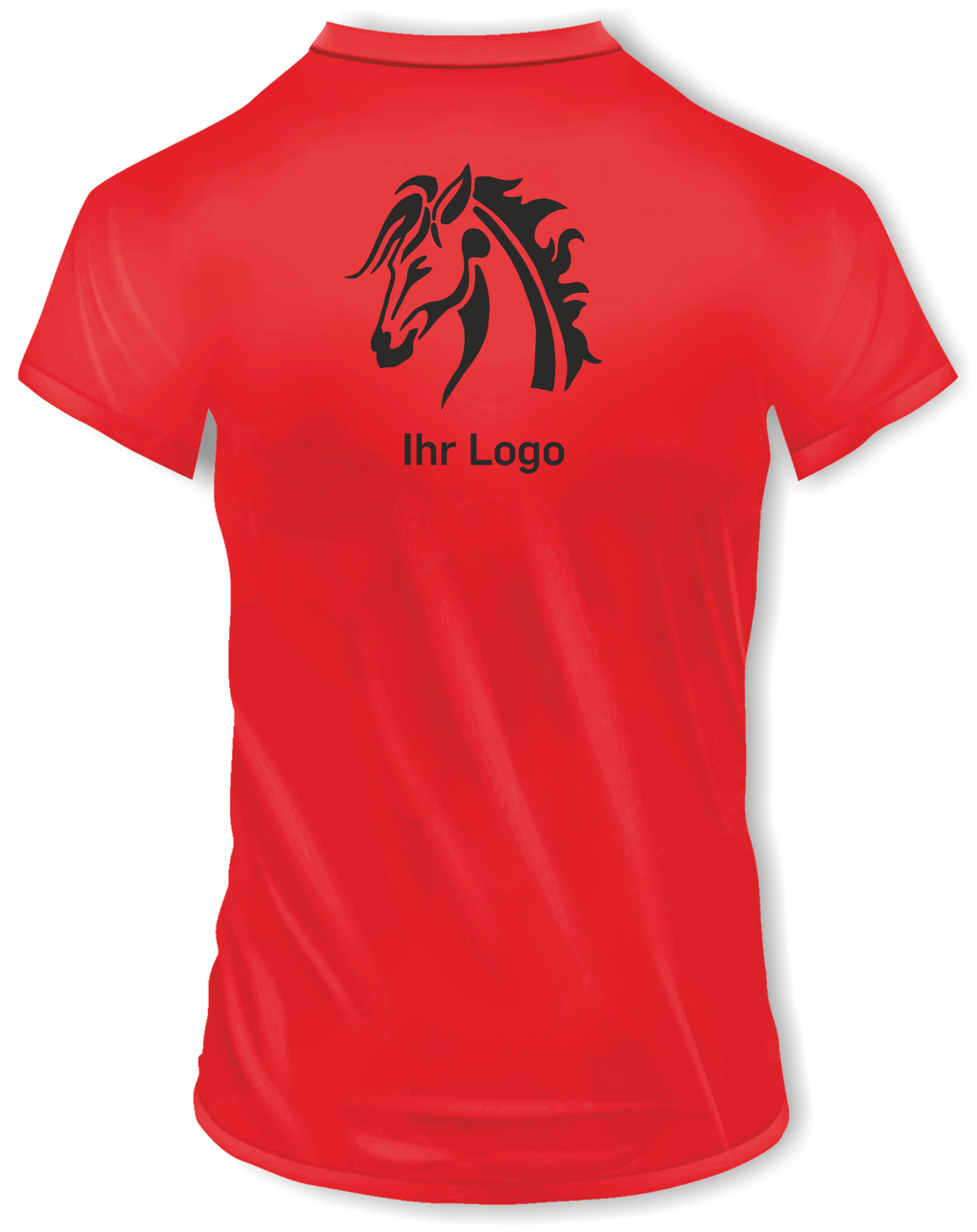 T-Shirts mit Ihrem Motiv bedruckt – Ansicht T shirt rot Rücken