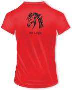 T-Shirts mit Ihrem Motiv bedruckt – Ansicht T shirt rot Rücken
