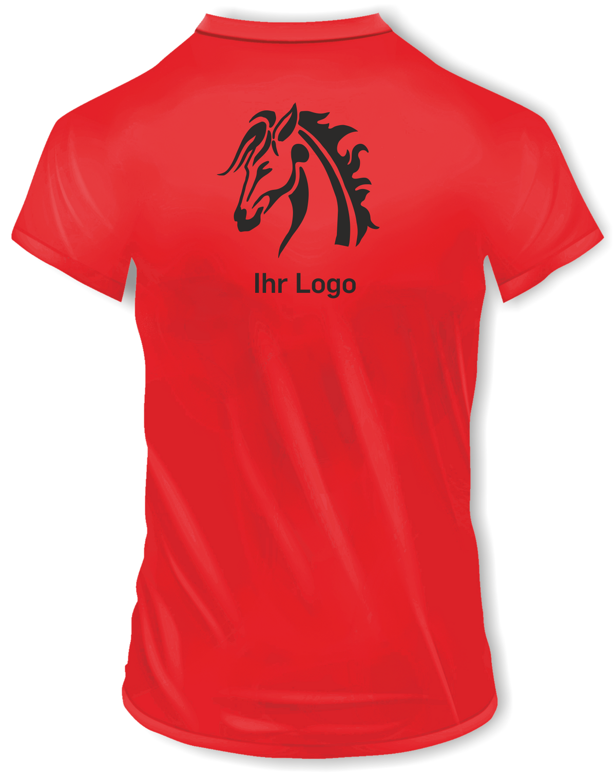 T-Shirts mit Ihrem Motiv bedruckt – Ansicht T shirt rot Rücken