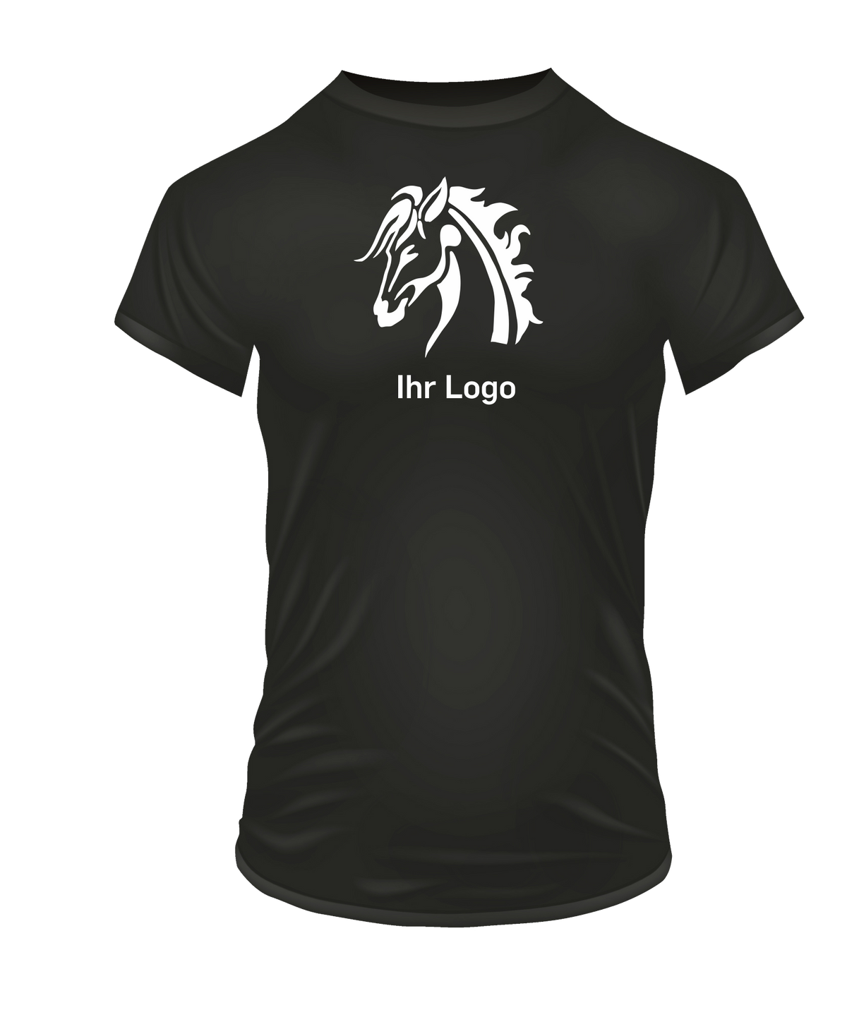 T-Shirts mit Ihrem Motiv bedruckt – Ansicht T shirt schwarz BrustGroß