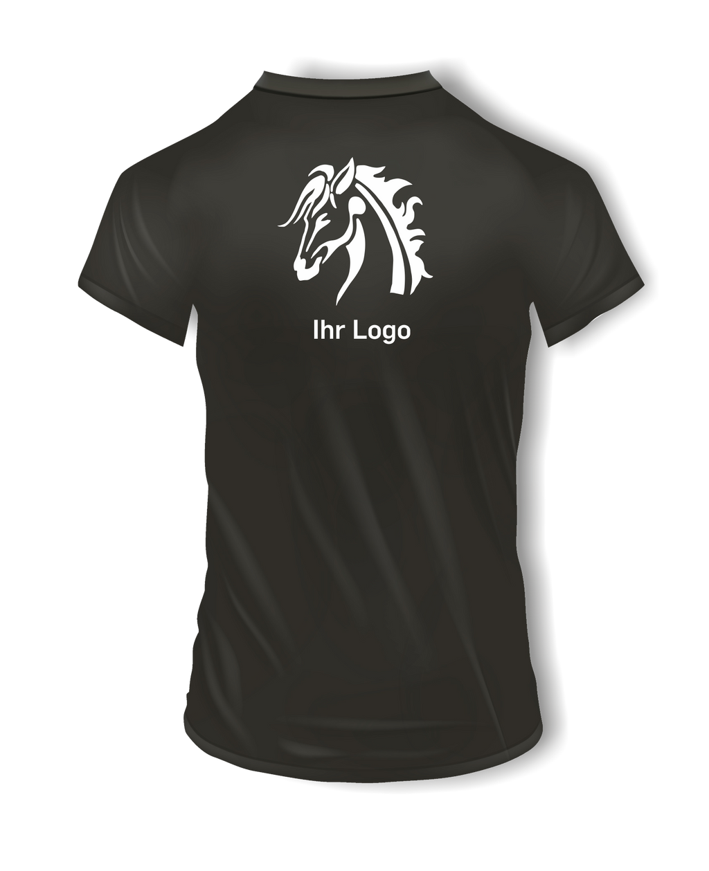 T-Shirts mit Ihrem Motiv bedruckt – Ansicht T shirt schwarz Rücken