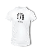 T-Shirts mit Ihrem Motiv bedruckt – Ansicht T shirt weiß BrustGroß