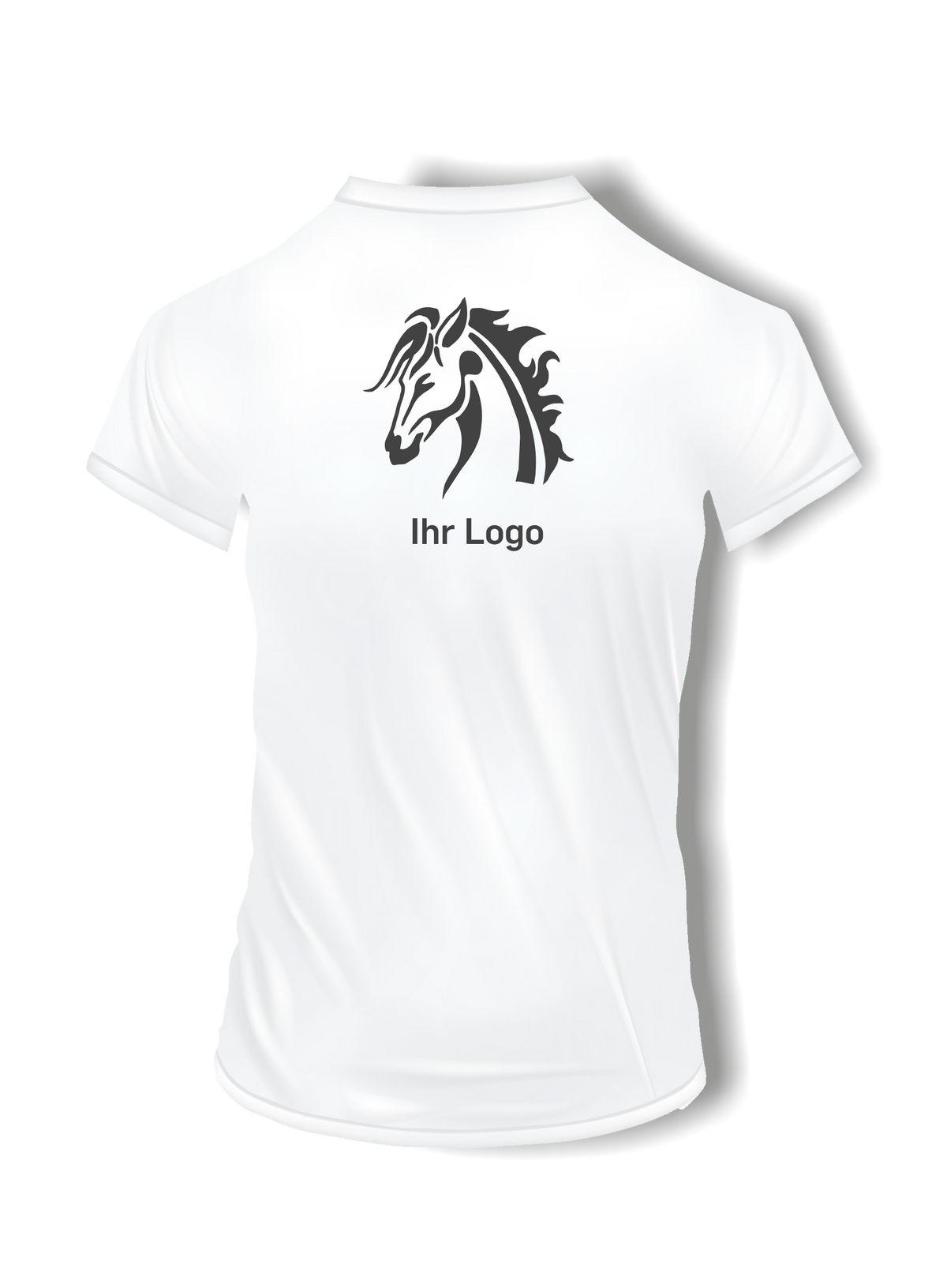 T-Shirts mit Ihrem Motiv bedruckt – Ansicht T shirt weiß rücken