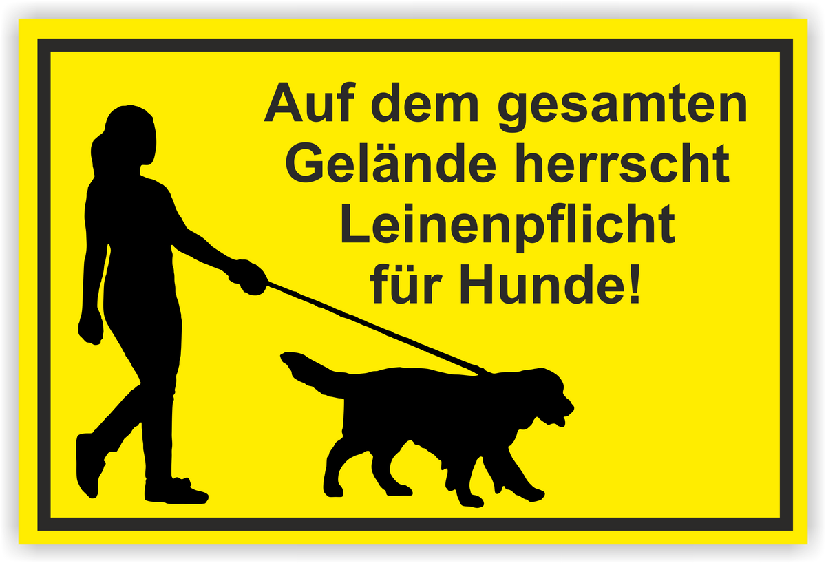 Warnschild "Leinenpflicht auf dem gesamten Grundstück" | online kaufen