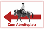 Wegweiser Abreiteplatz | Verschiedene Farben und Richtungen – Ansicht Abreitplatz rot links