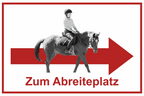 Wegweiser Abreiteplatz | Verschiedene Farben und Richtungen – Ansicht Abreitplatz rot rechts