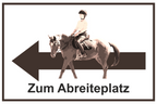 Wegweiser Abreiteplatz | Verschiedene Farben und Richtungen – Ansicht Abreitplatz schwarz links