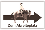Wegweiser Abreiteplatz | Verschiedene Farben und Richtungen – Ansicht Abreitplatz schwarz rechts