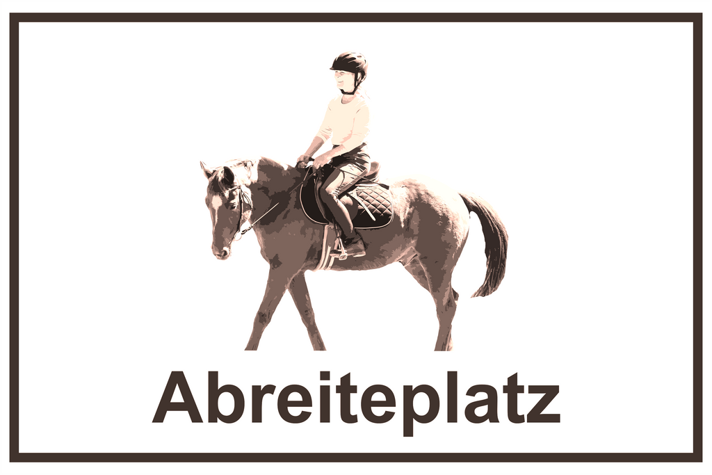 Wegweiser Abreiteplatz | Verschiedene Farben und Richtungen – Ansicht Abreitplatz schwarz ziel
