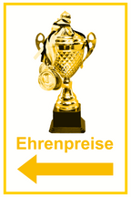 Wegweiser Ehrenpreise | Verschiedene Farben und Richtungen – Ansicht Ehrenpreise Motiv1 gelb links