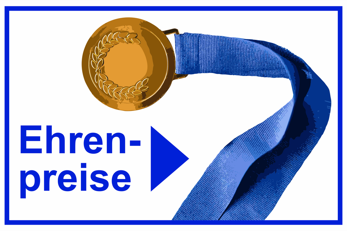 Wegweiser Ehrenpreise | Verschiedene Farben und Richtungen – Ansicht Ehrenpreise Motiv2 blau rechts