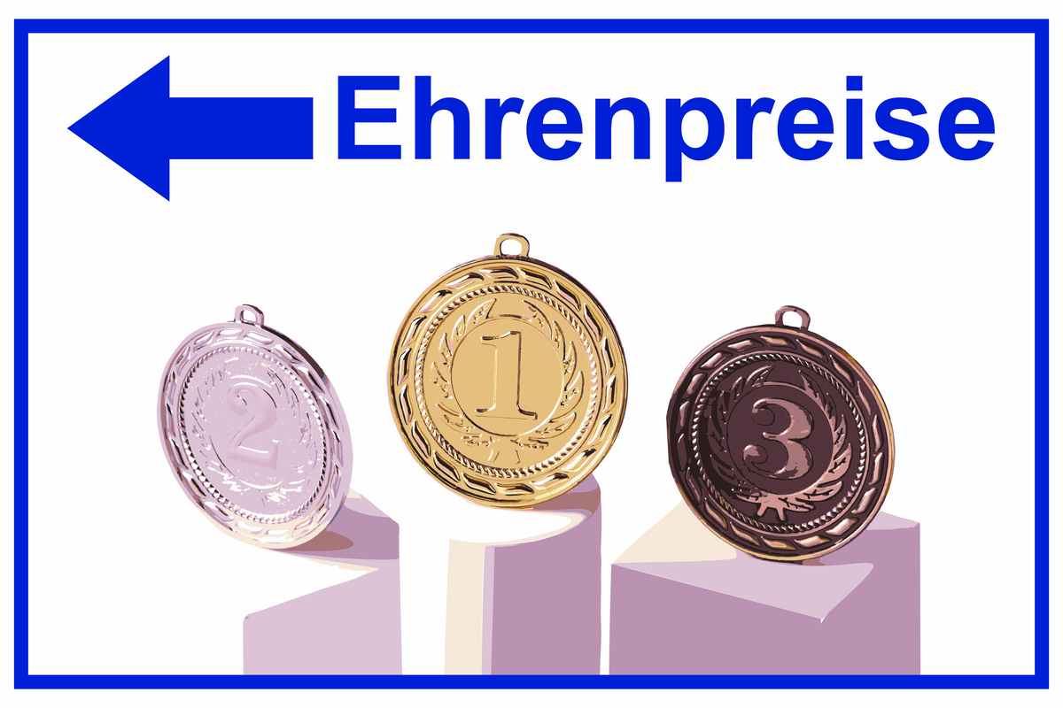 Wegweiser Ehrenpreise | Verschiedene Farben und Richtungen – Ansicht Ehrenpreise Motiv3 blau links