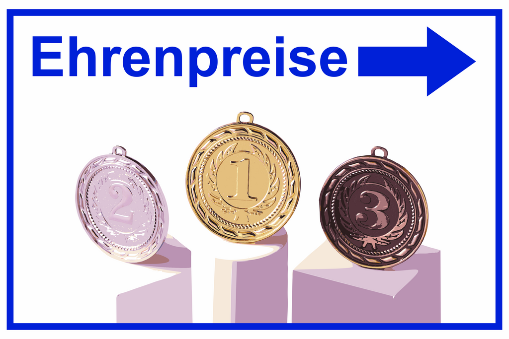 Wegweiser Ehrenpreise | Verschiedene Farben und Richtungen – Ansicht Ehrenpreise Motiv3 blau rechts