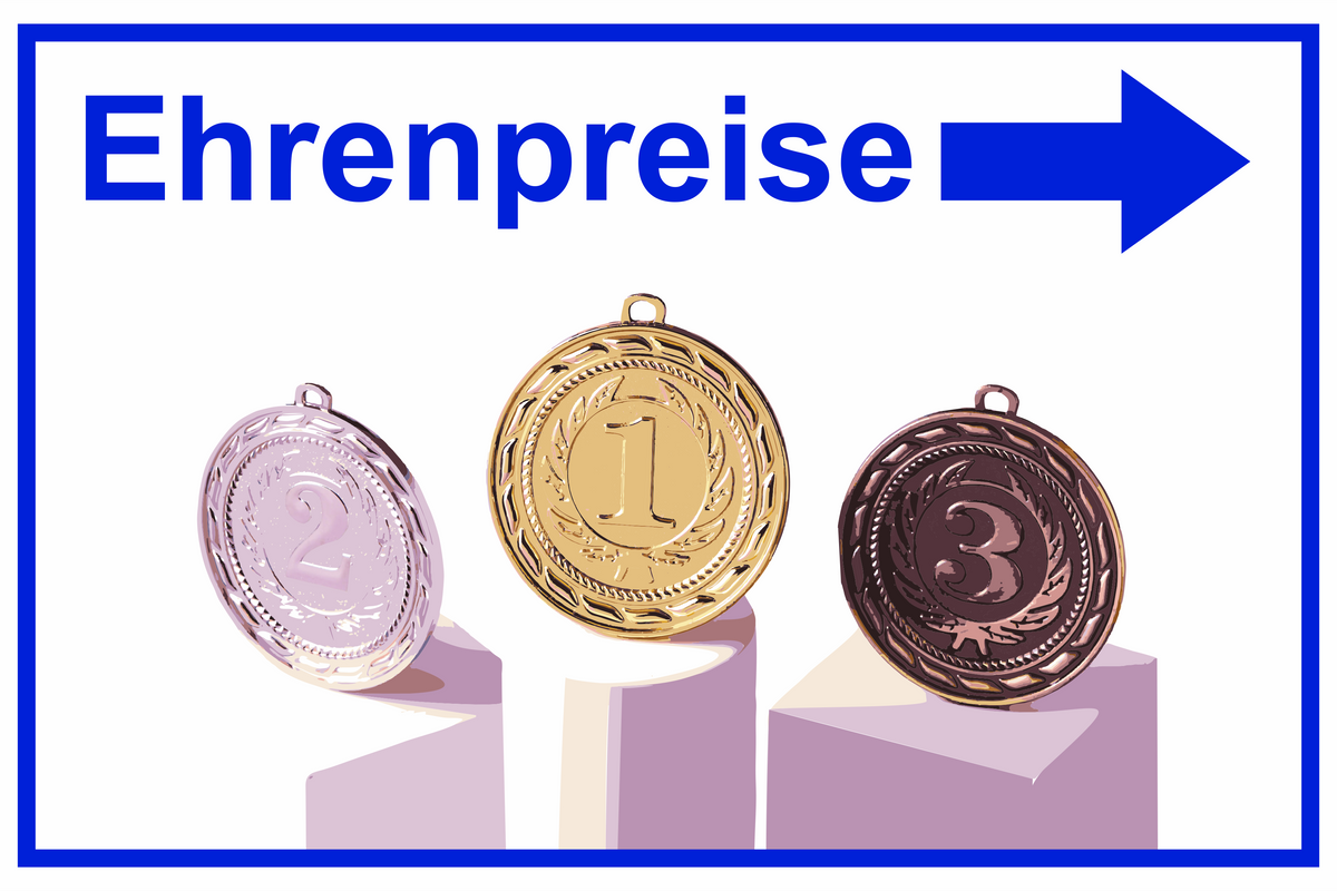 Wegweiser Ehrenpreise | Verschiedene Farben und Richtungen – Ansicht Ehrenpreise Motiv3 blau rechts
